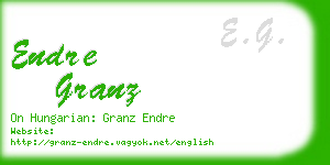 endre granz business card